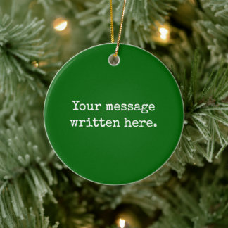Emerald Custom Your Text Hier Personalisiertes Zit Keramik Ornament