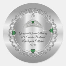 Emerald | Diamond Crown Quinceñera Rücksendeadress