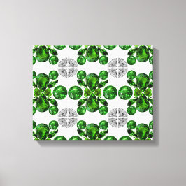 Emerald Diamond Gemstone Art Green Leinwanddruck