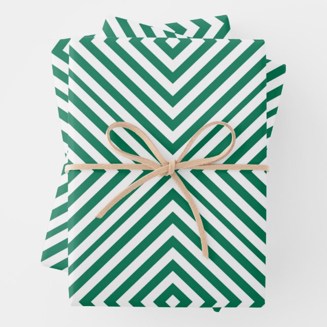 Emerald Diamond Zickzack Wrapping Paper Sheets Geschenkpapier Set (Beispiel)