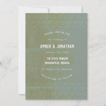 Emerald Distressed Elegance Faire-part de mariage