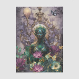 Emerald Dreams Fantasy Forest Queen Decoupage Seidenpapier