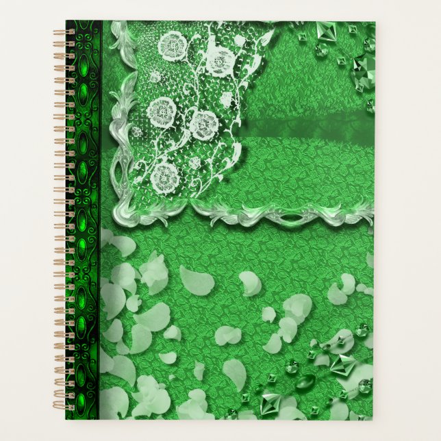 Emerald Dreams Trompe L'oeil Junk Journal Stil  Planer (Vorderseite)