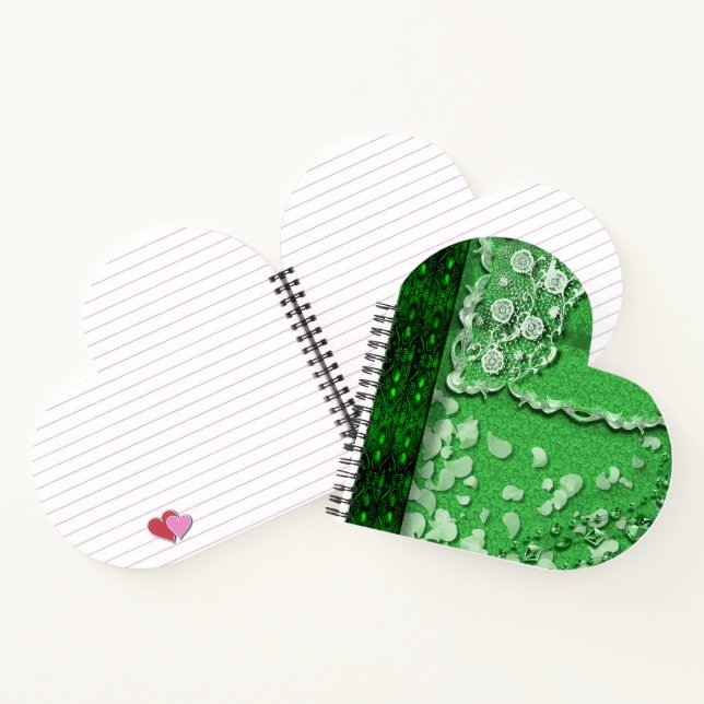 Emerald Dreams Trompe L'oeil Junk Journal Style  Notizbuch (Innenseite)