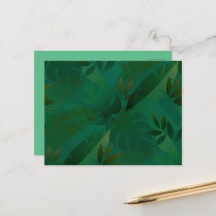 Emerald Dschungel Exotische Mystische Tropische Bl Postkarte