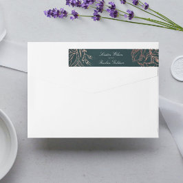 Emerald Elegant Copper Floral Wreath Wedding