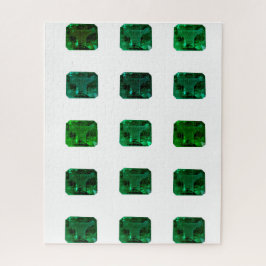 Emerald Emerald Cut Green Gemstone Winter Puzzle