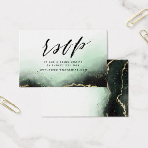 Emerald Ethereal Mist Website RSVP Insérer des car