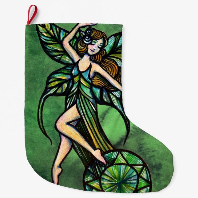 Emerald Fairy Großer Weihnachtsstrumpf (Vorderseite)