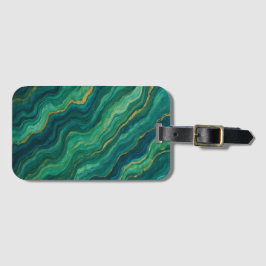 Emerald Flow Marble Texture Gepäckanhänger