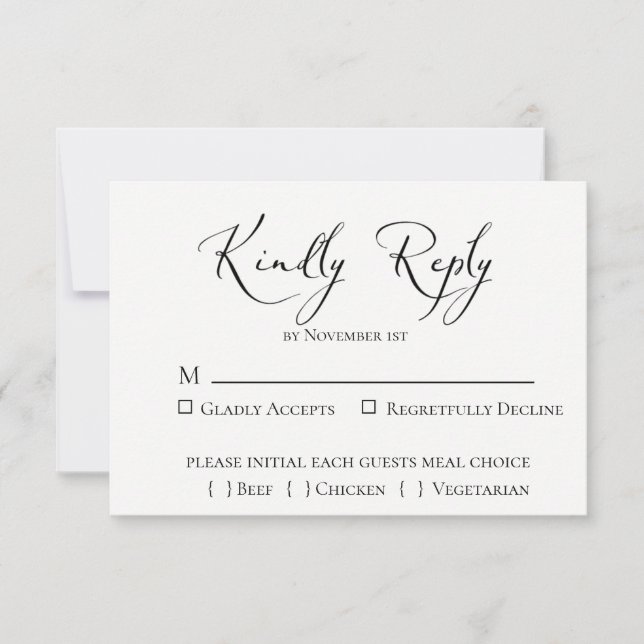 Emerald Forest Wedding RSVP Card Karte (Vorderseite)