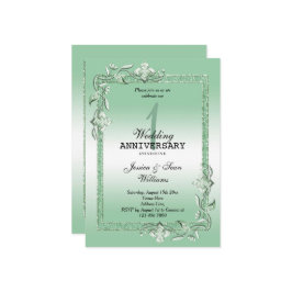 Emerald Gem & Glitzer 1. Hochzeit Einladung