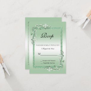 Emerald Gem & Glitzer 55. Hochzeit RSVP