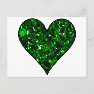 Emerald Gem Heart Postkarte