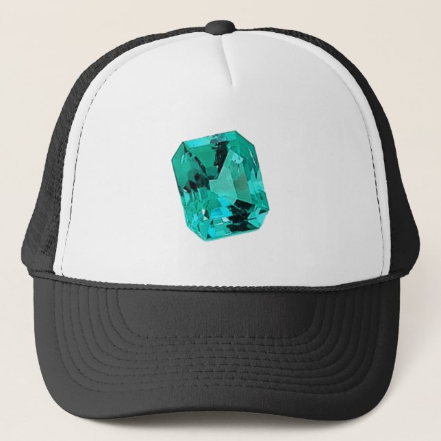 Emerald Gemstone bedruckt Truckerkappe (Vorderseite)