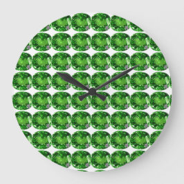 Emerald Gemstone, grün Große Wanduhr