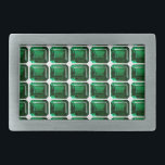 Emerald Gemstone Muster Green Belt Schnalle Rechteckige Gürtelschnalle<br><div class="desc">Emerald Gemstone Muster Green Belt Schnalle</div>