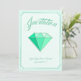 Emerald Gemstone. Schmuck. 55 Hochzeitstag Einladung