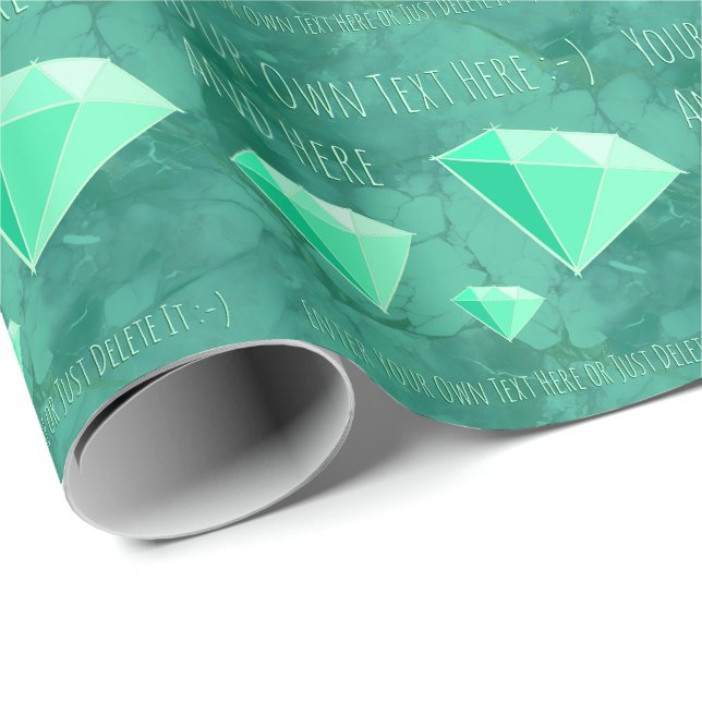 Emerald Gemstones. Schmuckgeschenk Geschenkpapier (Rolleneckpunkt)