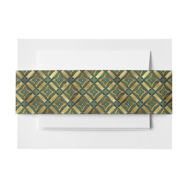 Emerald & Gold Art Deco Einladungsbanderole (Vorderseite Beispiel)
