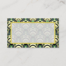 Emerald & Gold Art Deco Platzkarte