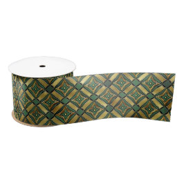 Emerald & Gold Art Deco Satinband