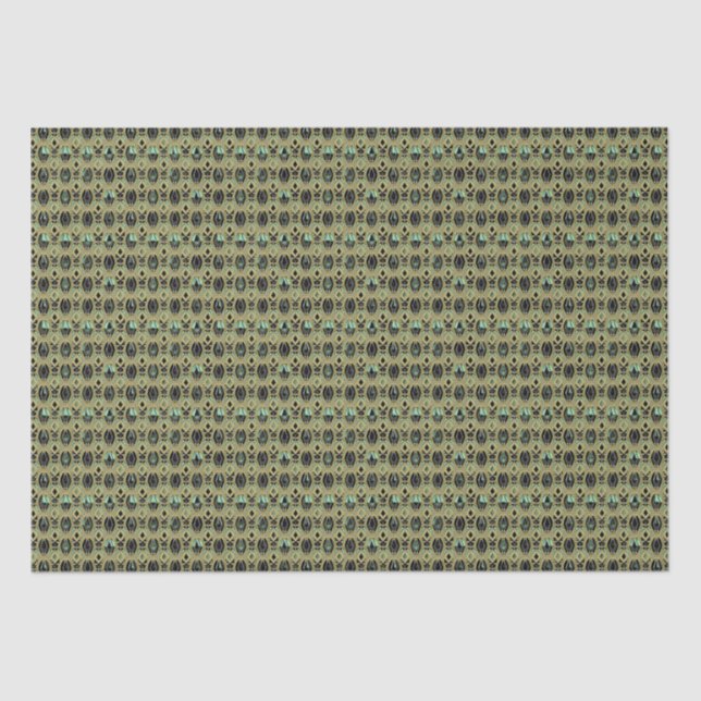 Emerald & Gold Art Deco Seidenpapier (Vorderseite)