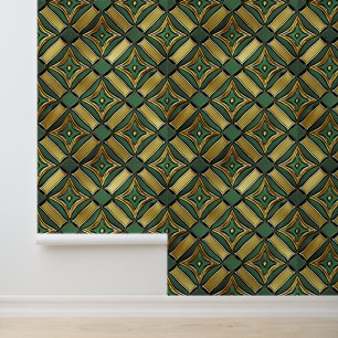 Emerald & Gold Art Deco Tapete