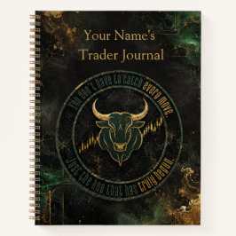 Emerald Gold Bull Mindset Trading Notizbuch