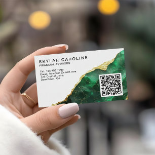 Emerald Gold Finanzberater RQ Code Visitenkarte
