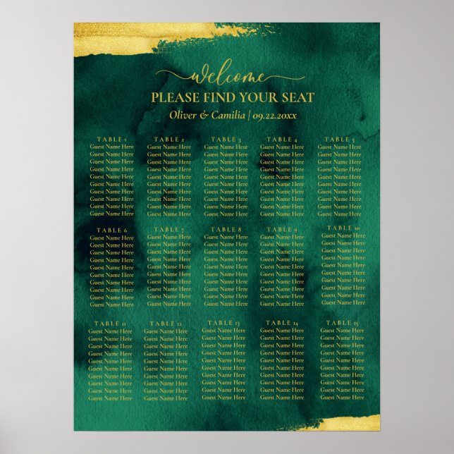 Emerald Gold finden Sie Ihr Sitzplakat für Ihre Ho Poster (Vorne)