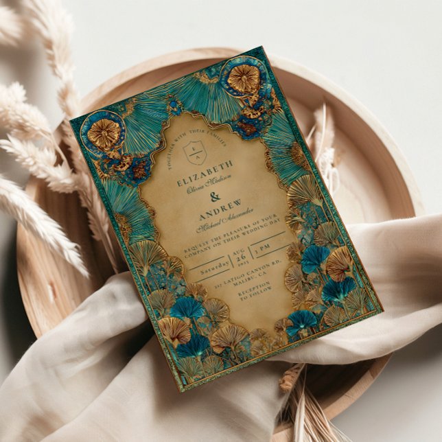 Emerald-Gold Islamische Hochzeit Einladung (Von Creator hochgeladen)