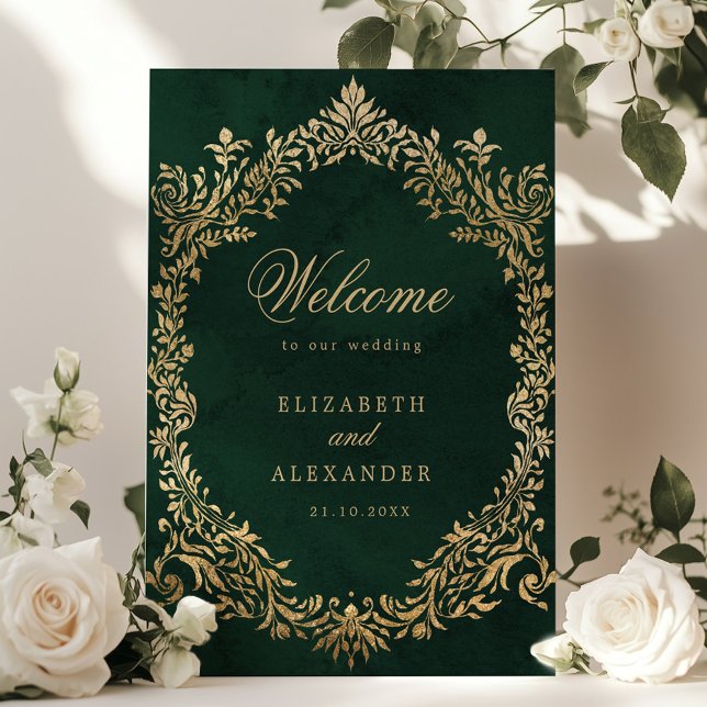 Emerald Gold Viktorianische Verzierte Hochzeit Wil Poster (Von Creator hochgeladen)