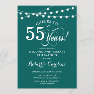 Emerald Green 55. Hochzeitstag Einladung