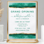 Emerald Green and Gold Watercolor Business Flyer<br><div class="desc">Emerald Green und Gold Watercolor Business Flyer. Elegantes smaragdgrünes und goldfarbenes geometrisches handgeschriebenes Schriftbild Kalligraphie Drehbuch berufliches Business Design. Perfekt für Make-ups,  Haarstylisten,  Kosmetologen und mehr!</div>