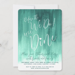 Emerald Green Art Probe Dinner bevor wir in Einladung