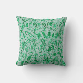 Emerald Green auf einer Skulpturenstruktur Kissen