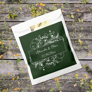Emerald Green Blüh Gastgeschenk Hochzeit Bag Geschenktütchen