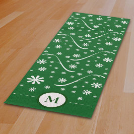 Emerald Green Blume Power Monogram Yogmata Yogamatte