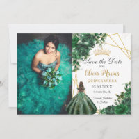 Emerald Green Blume Princess Quinceañera Foto