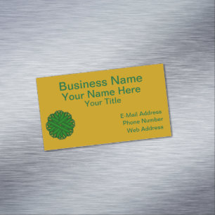 Emerald Green Blume Ribbon von Kenneth Yoncich Magnetische Visitenkarte