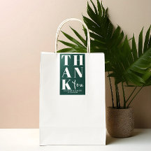 Emerald Green Bold Simple Dankeschön Gastgeschenk 