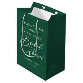 Emerald Green Brautparty Personalisiert Mittlere Geschenktüte