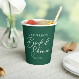 Emerald Green Brautparty Personalisiert Pappbecher