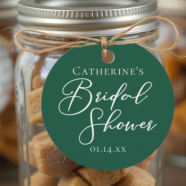 Emerald Green Brautparty Personalisiert Party Geschenkanhänger (Von Creator hochgeladen)