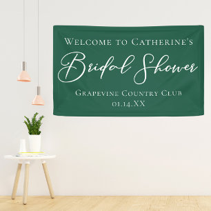 Emerald Green Brautparty Personalisiert Willkommen Banner