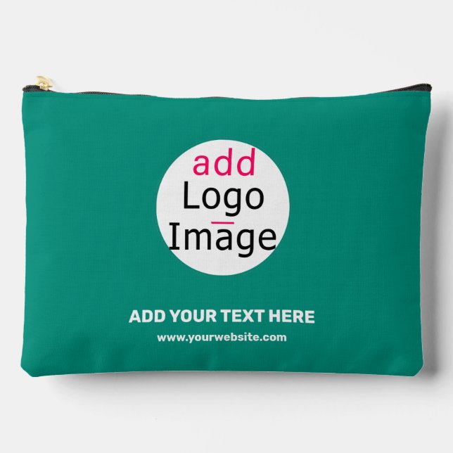 Emerald Green Business Chic Minimal individuell an Zubehörtasche (Vorderseite)