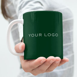 Emerald Green Business Logo-Rechteck Kaffeetasse