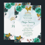 Emerald Green Butterfly Charra Mis Quince Einladung<br><div class="desc">Emerald Green Butterfly Charra Mis Quince Einladung Mis Quince Anos,  15.</div>