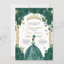 Emerald Green Butterfly Princess Quinceanera
